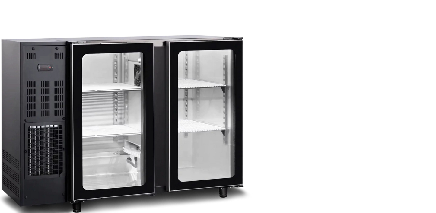 Tefcold Barkast met glasdeuren TBC2G 125B