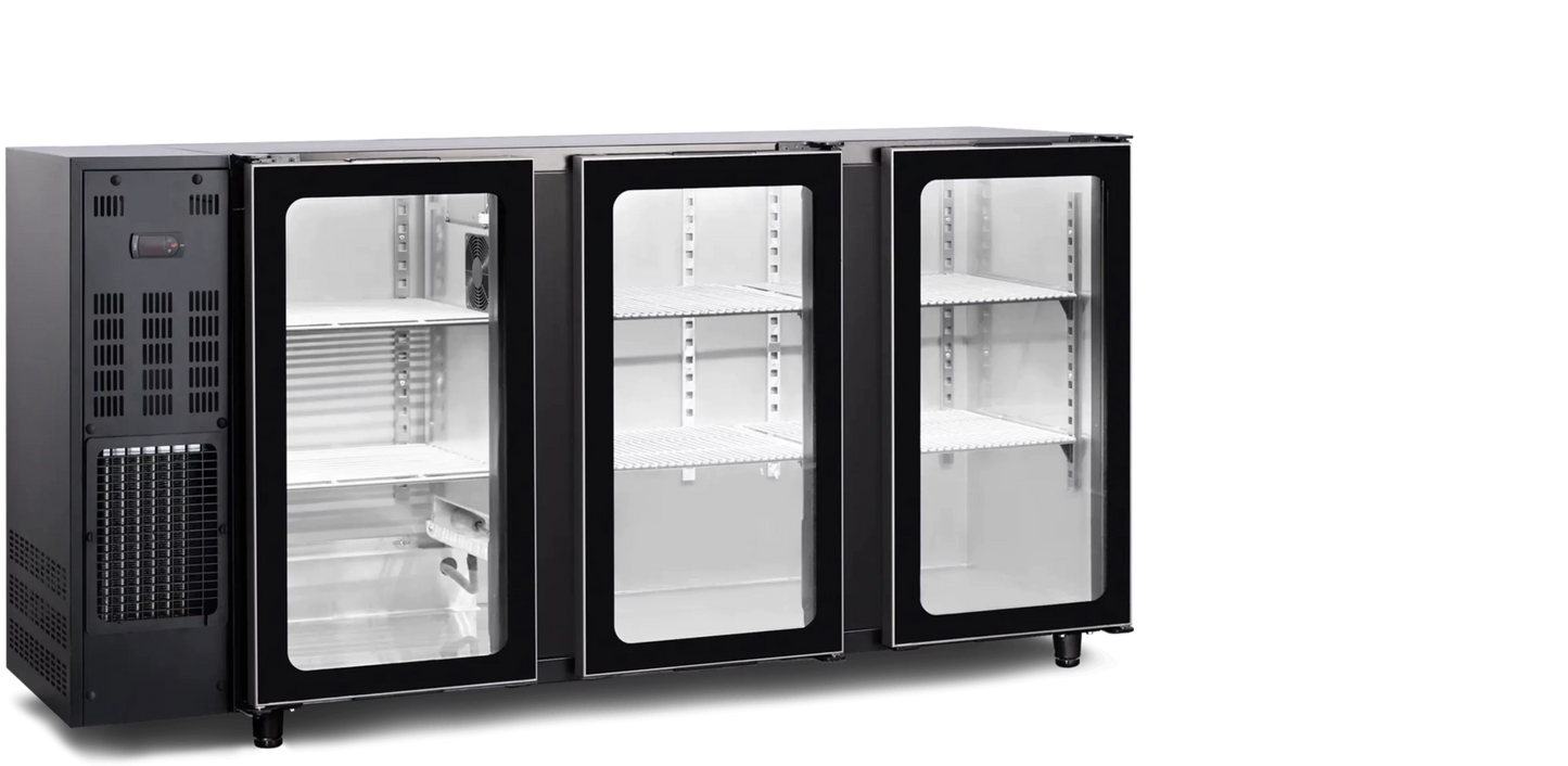 Tefcold Barkast met glasdeuren TBC3G 177B