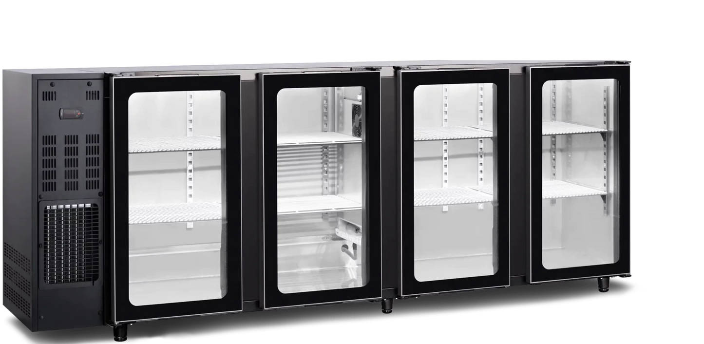 Tefcold Barkast met glasdeuren TBC4G 267B