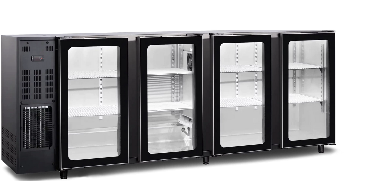 Tefcold Barkast met glasdeuren TBC4G 229B